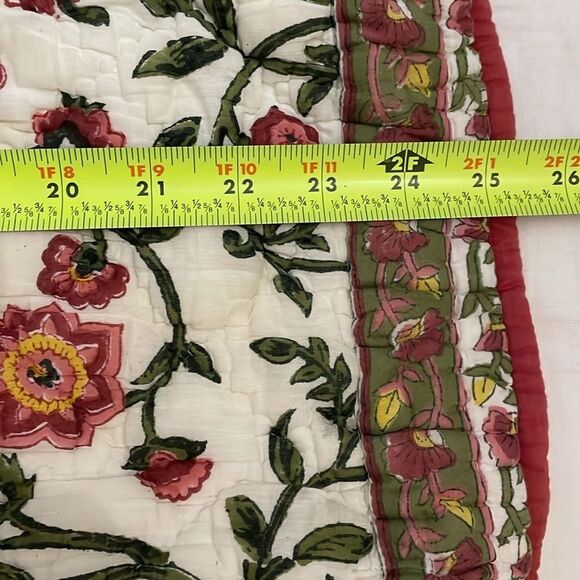 Pottery Barn Two RIA VOILE Pillow Shams Floral Cotton Cottage Core 26x26 - Picture 11 of 12